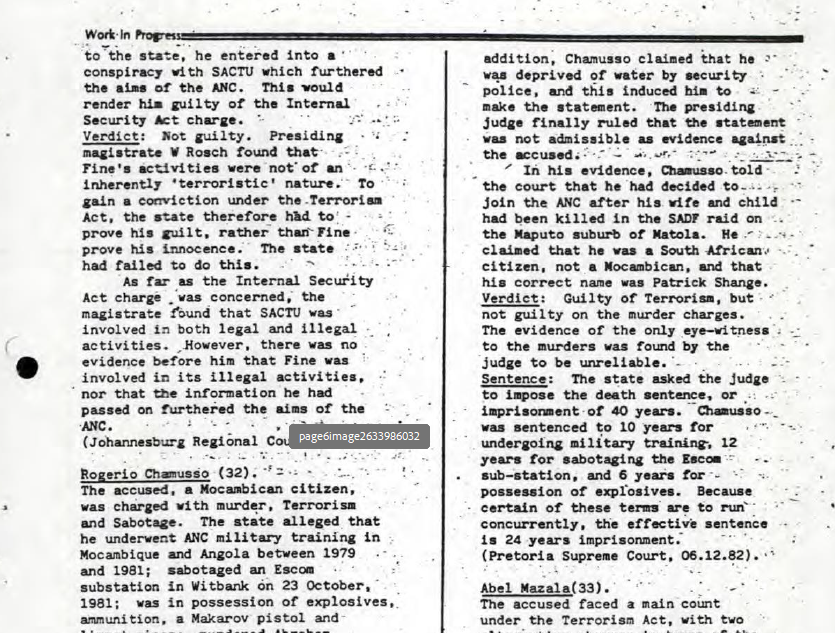 Sasol 2 operation, 21 October 1981, Work in Progress, date unknown